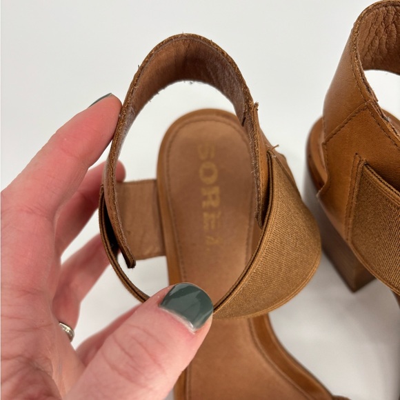 Sorel Strappy Faux Suede Block Open Toe Sandal Shoes - Picture 9 of 9